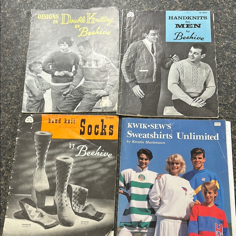 Vintage Patterns . Sweaters Socks